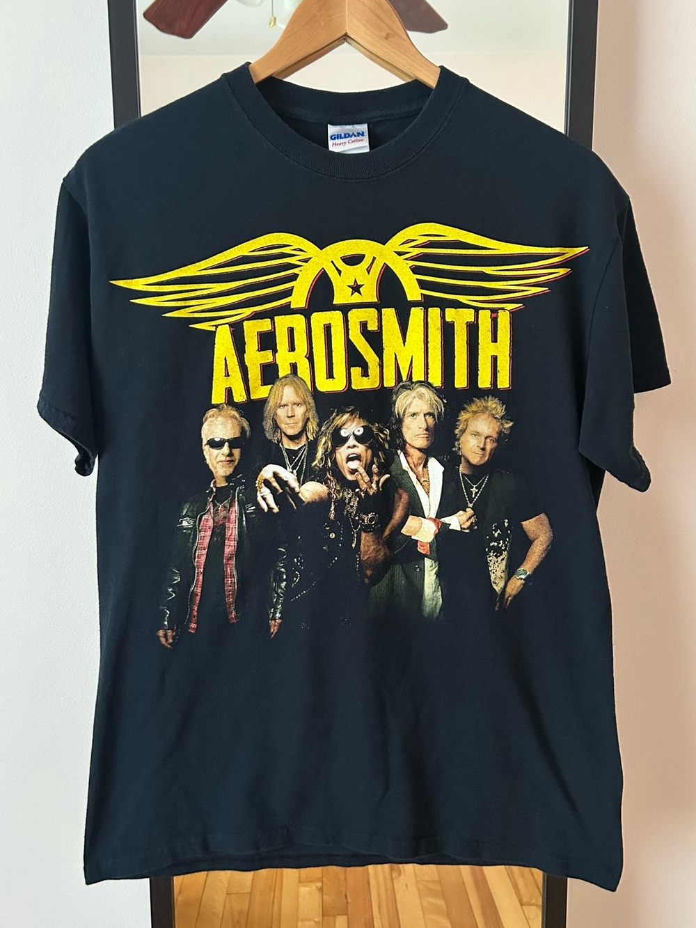 Vintage Y2K Aerosmith 🎸 Global Warming band tour concert tee shirt Gildan Heavy